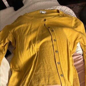Old Navy Mustard Yellow Cardigan